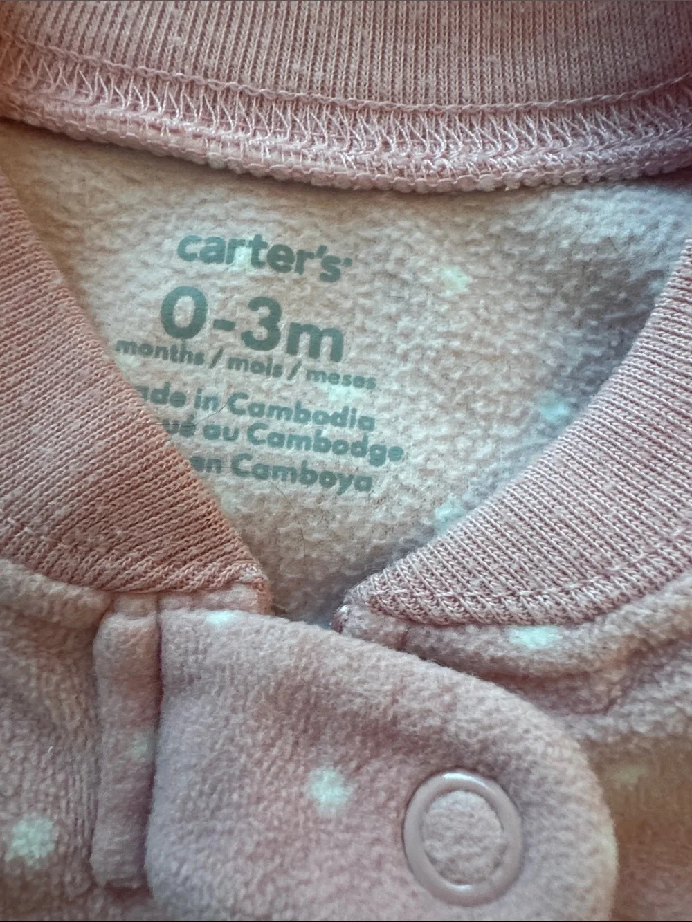 Carter's Pink Polka Dot Sleep Sack with Deer Applique